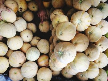 Full frame shot of onions for sale at market