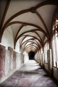 Empty corridor of building