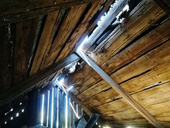 Low angle view of illuminated ceiling in building