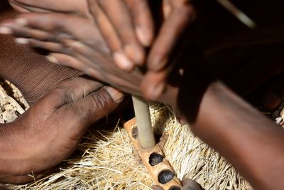 Close-up of hands