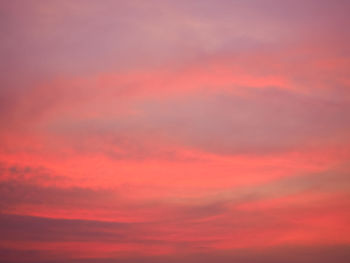 Low angle view of orange sky during sunset