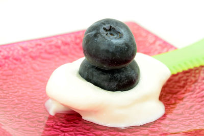 Close-up of food on table