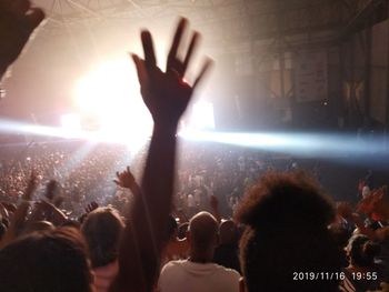 Group of people at music concert