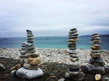 Rock formations on beach