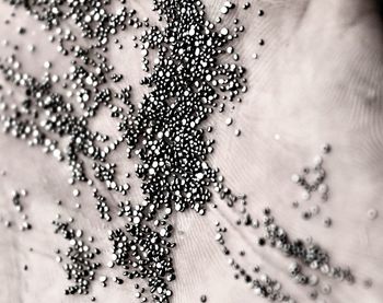 Close-up of water drops on glass