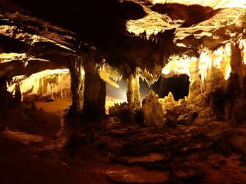 Rock formation in cave