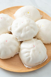 Close-up of cookies in plate