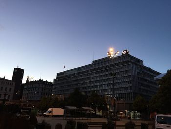 View of city against clear sky