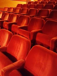 Full frame shot of empty chairs