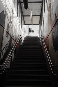 Low angle view of staircase in building