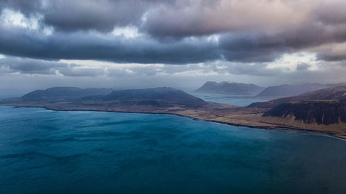 Panoramic view of mountains against sky