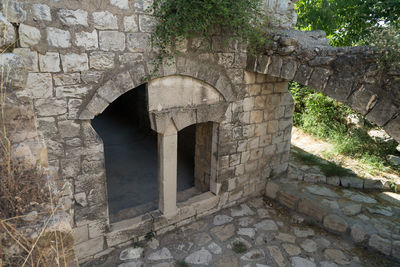 Stone wall of historical building