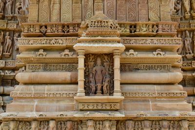 Carvings on western group of temples at khajuraho 