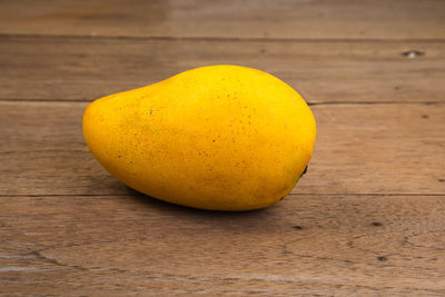 Close-up of orange on table