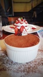 Close-up of cake on table