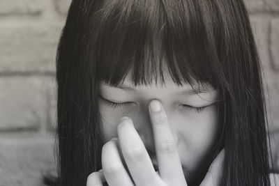 Close-up portrait of girl