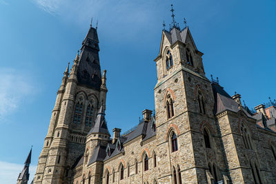 Low angle view of historical building against sky