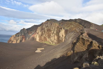 Capelinhos volcano on island of faial in the azores, portugal