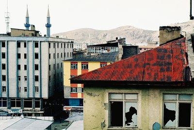 Residential buildings against sky