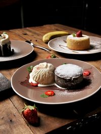 Close-up of dessert on table