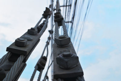 Low angle view of bridge against sky