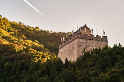 Low angle view of historical building against sky