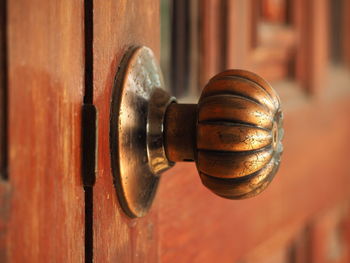 Close-up of rusty metal door