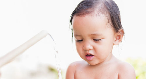 Children do activities to cool off, play in the water.