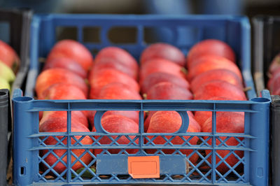 Close-up of vegetables in crate