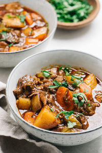 Beef stew recipe still life