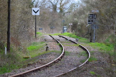 Zoom on a old railroad from france