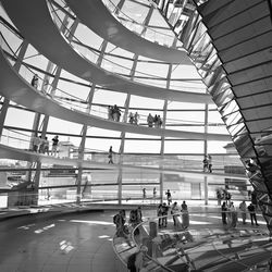 Tourists walking in the reichstag