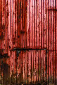 Full frame shot of weathered corrugated iron