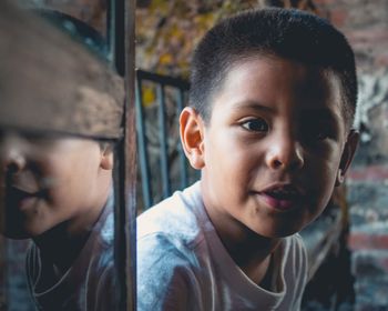 Close-up portrait of boy