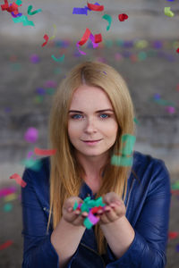 Portrait of smiling young woman