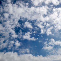 Low angle view of clouds in sky