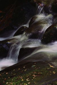 Stream flowing in waterfall