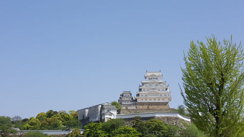 Built structure against clear blue sky