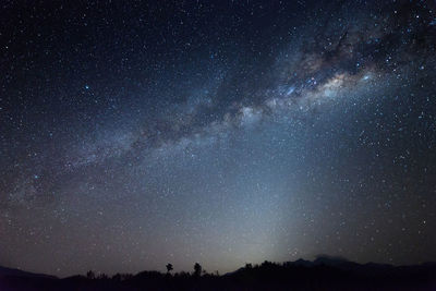 Low angle view of stars in sky at night