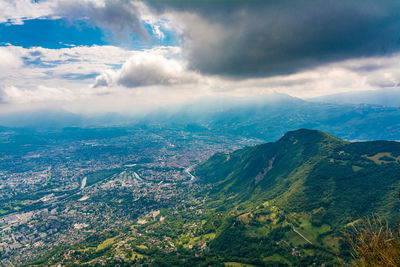 Aerial view of landscape against sky