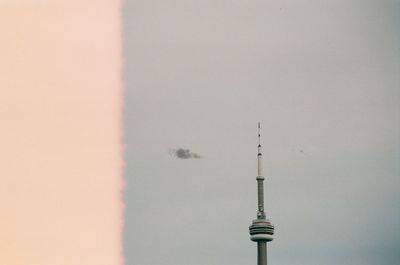 Close-up of communications tower
