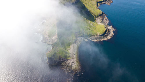 High angle view of sea waves