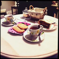 Close-up of food on table