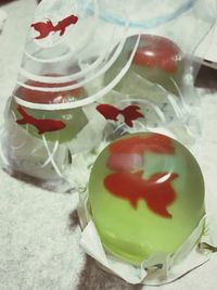 Close-up of dessert on table