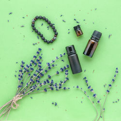 High angle view of text on table