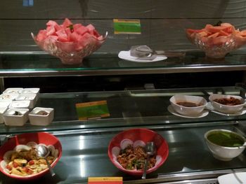 Close-up of food on table