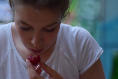 Portrait of young woman