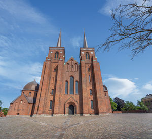 Low angle view of historic building against sky