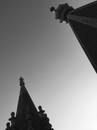 Low angle view of temple against clear sky