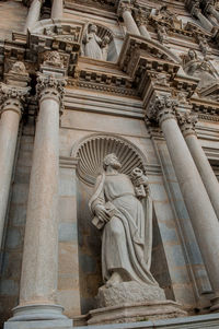 Low angle view of buddha statue